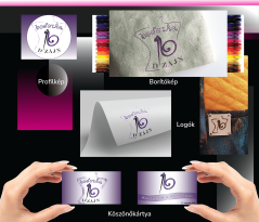 - Social Media megjelenés arculati elemei. Címke. Köszönőkártya.