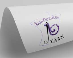 - Egyedi ruhákat készítő megrendelő dekoratív logója.